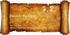 Hauth Roland névjegykártya
