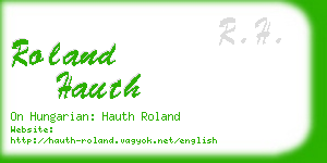 roland hauth business card